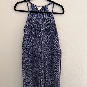 Lucky Brand Blue and White Polka Dot Adjustable Summer Dress Size XS